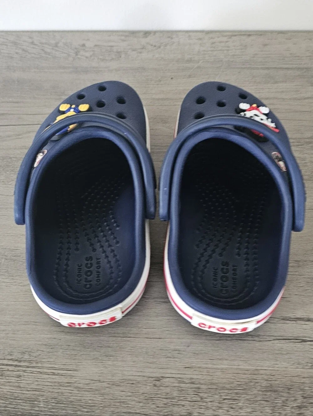 CROCS Kids Navy Blue Clogs with Paw Patrol Charms Toddler C 6 Boy Sandals